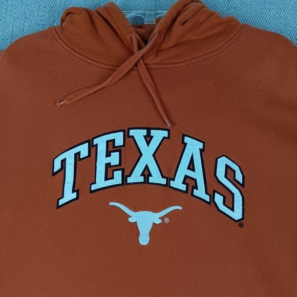Genuine Stuff Vintage Hoodie Men 2XL Burnt Orange Texas University Long Horns - Picture 4 of 14
